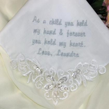 Mother Of The Groom Wedding Handkerchief..