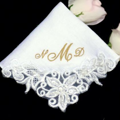Mother Of The Bride Wedding Hankie Embroidered..