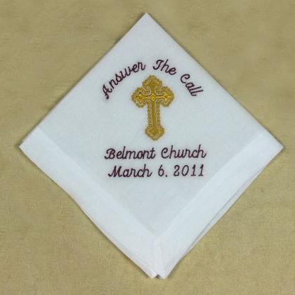Handkerchief For Church Pastor Personalized..