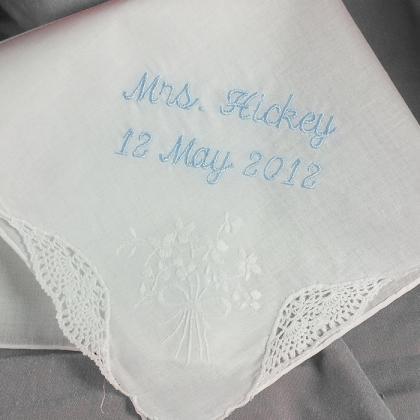 Embroidered Handkerchiefs For Your Wedding..