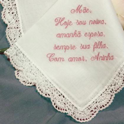 Personalized Wedding Handkerchief Portuguese..