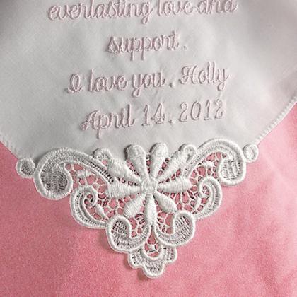 Gift For Mother Of The Bride Custom Handkerchief..