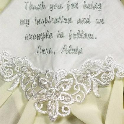 Personalized Wedding Handkerchief From Groom To..