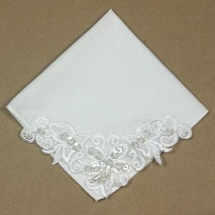 Couture Embroidered Wedding Handkerchief Venice..
