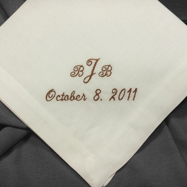 Pocket Handkerchief Linen Monogrammed For Men Hml400