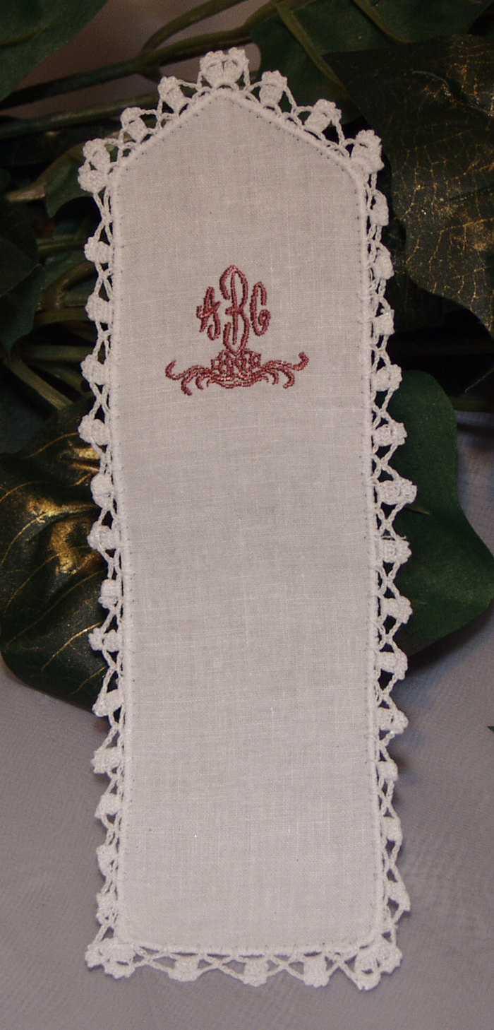 Custom Bridesmaid Gift Personalized Bookmark Embroidered Monogram