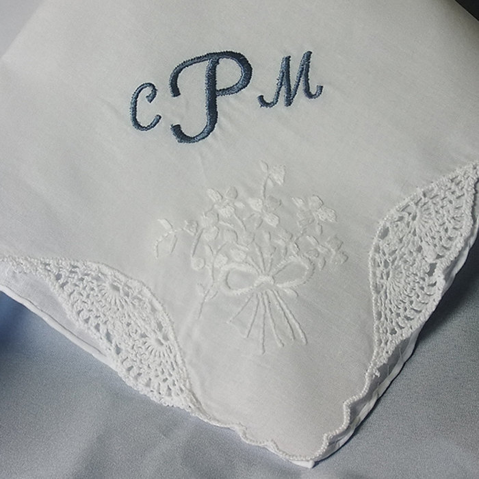 Embroidery Hankerchiefs For Your Wedding Bridal Bouquet H066