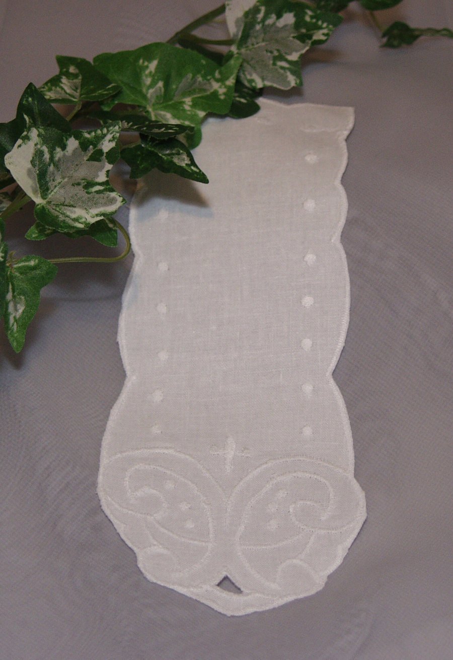 Wedding Favor - Butterfly Cotton Bookmark Personalized Embroidered Handmade
