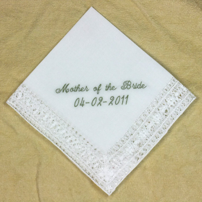 Mother Of The Groom Hankie Personalized Embroidered H8152