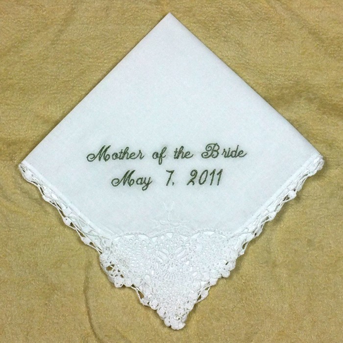 Mother Of The Bride Wedding Handkerchief Hankie No. 404