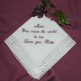 Mother Of The Bride Gift Personalized Ladies Cotton Handkerchief H8152